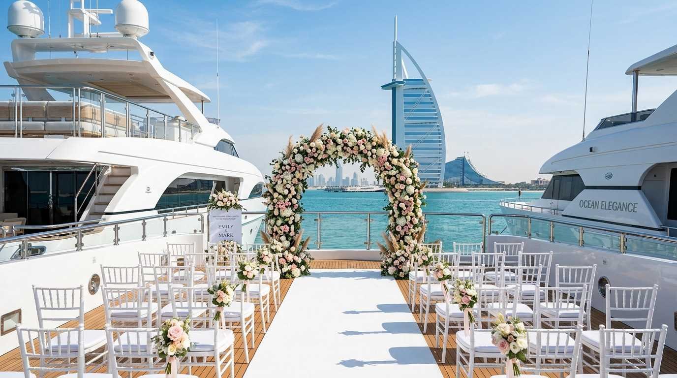 wedding yacht rental dubai